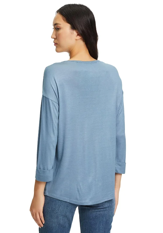 Betty Barclay Keyhole Tunic Style Top, Blue