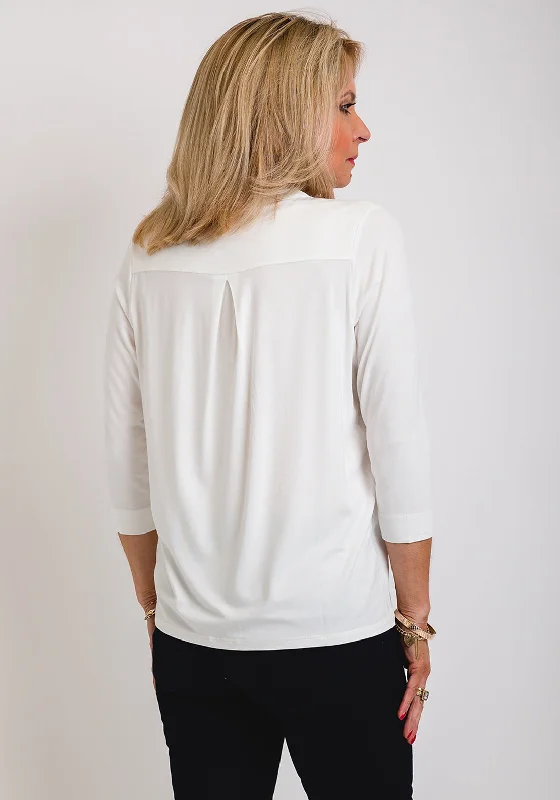 Bianca Jolana Tunic Styles Blouse, White