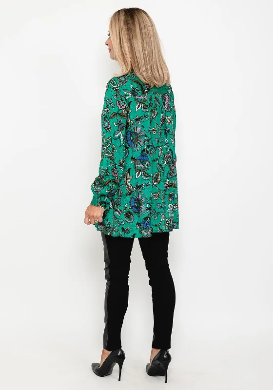 Masai Gabri Floral Tunic Top, Green