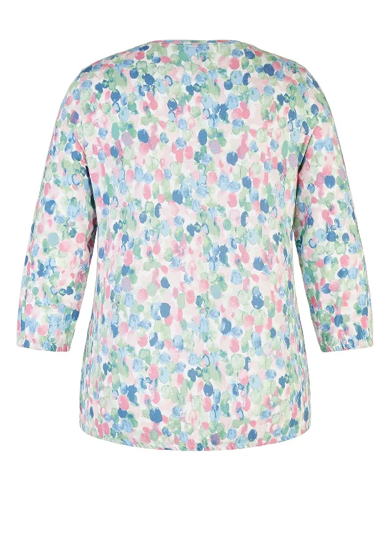 Rabe Floral Print Tunic Top, Pistachio Multi