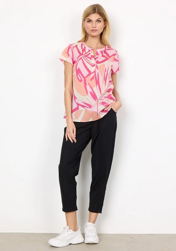 Soyaconcept Kada Print Tunic Top, Pink Multi