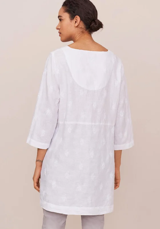 White Stuff Bailey Embroidered Linen Tunic, White