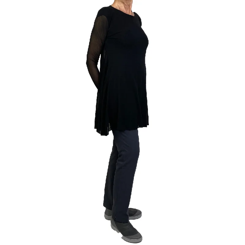 MESH A-LINE CREW-NECK TUNIC