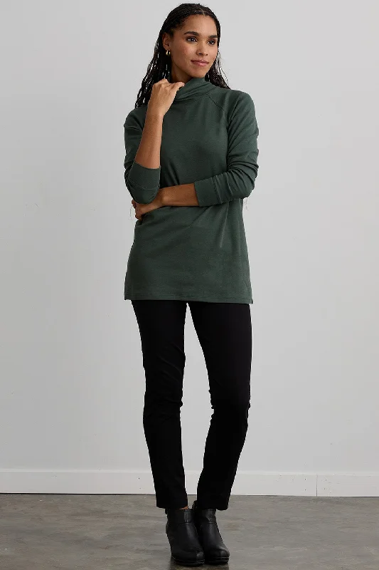 Women's Luxe 100% Organic Cotton High-Neck Tunic