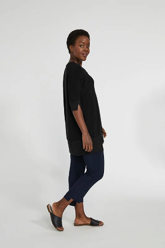 Motion Step Hem Tunic | Black