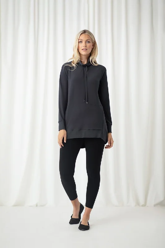 Motion Raglan Ruched Hem Tunic | Graphite