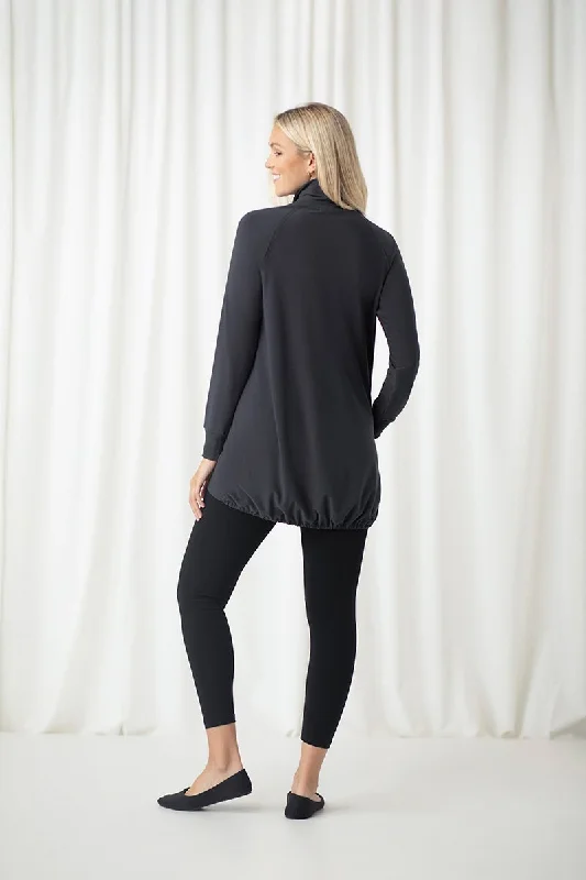 Motion Raglan Ruched Hem Tunic | Graphite