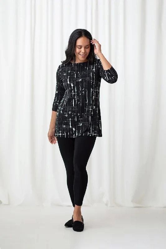 Nu Ideal Tunic | Drifting Lines Black