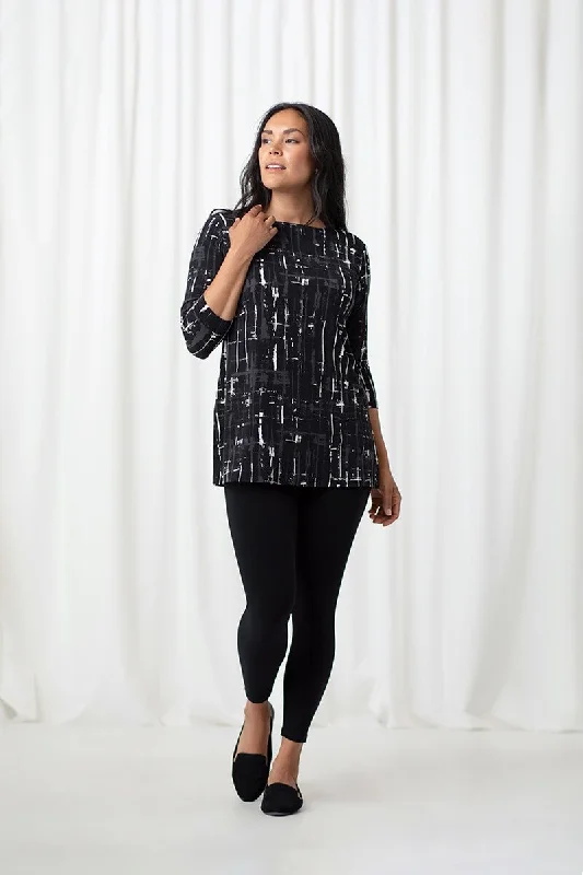 Nu Ideal Tunic | Drifting Lines Black