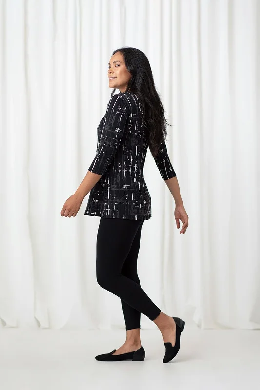 Nu Ideal Tunic | Drifting Lines Black