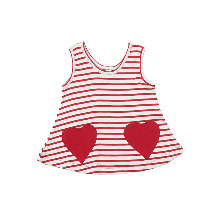 Striped Heart Pocket Tunic Tank