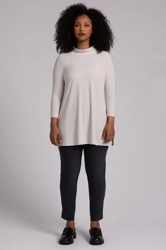 Svelte Funnel Neck Tunic | Cashew