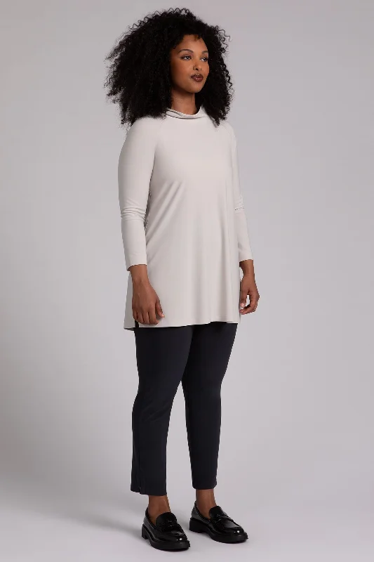 Svelte Funnel Neck Tunic | Cashew