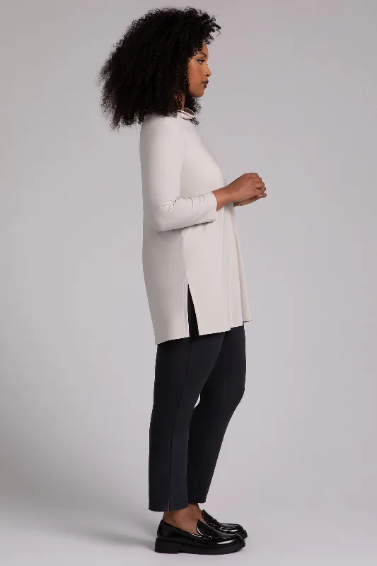 Svelte Funnel Neck Tunic | Cashew