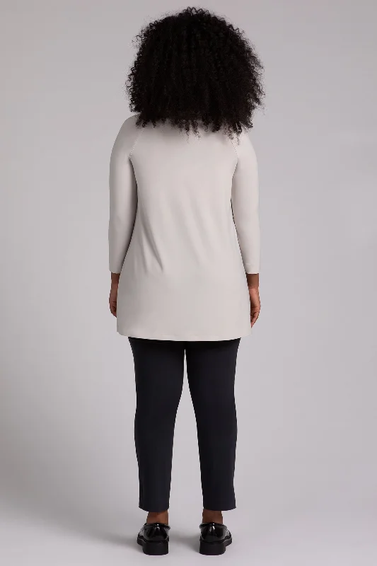 Svelte Funnel Neck Tunic | Cashew