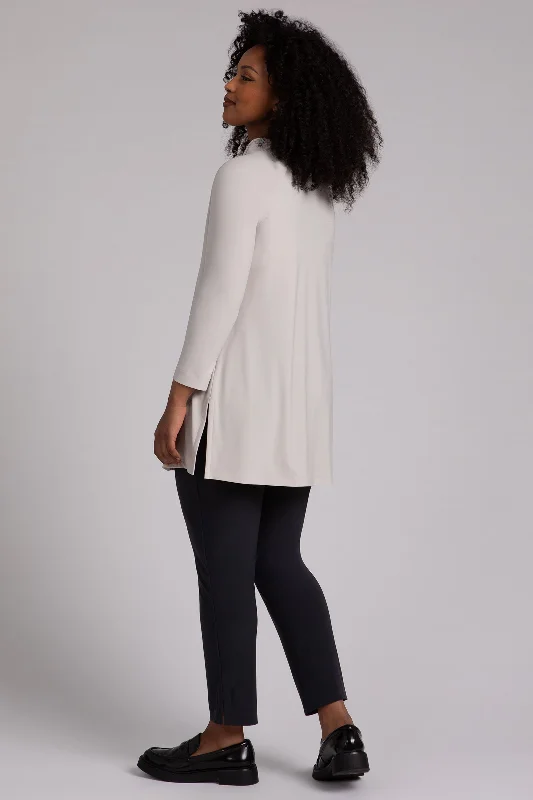 Svelte Funnel Neck Tunic | Cashew